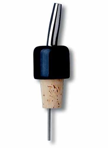 Black Marble Pourer w/Stainless Steel Spout & Natural Cork Base