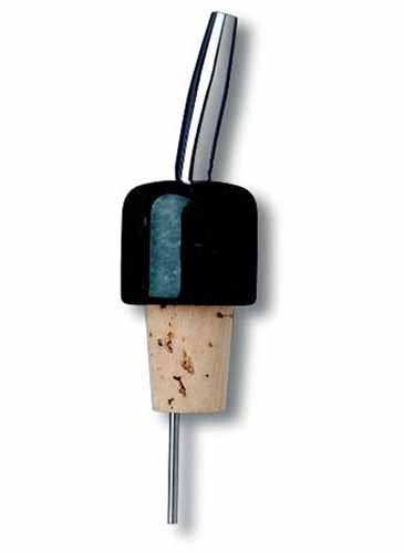 Green Marble Pourer w/Stainless Steel Spout & Natural Cork Base