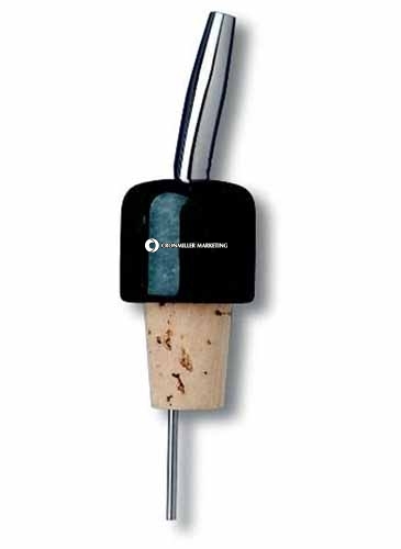 Green Marble Pourer w/Stainless Steel Spout & Natural Cork Base