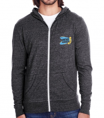 Threadfast Apparel Unisex Triblend Full-Zip Light Hoodie