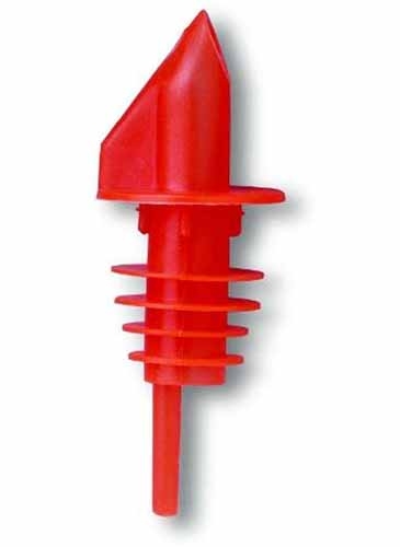 Fluorescent Red Plastic Speed Bottle Pourer