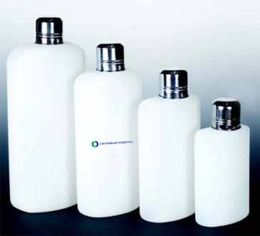 26 Oz. Plastic Travel Flask w/Stainless Steel Top