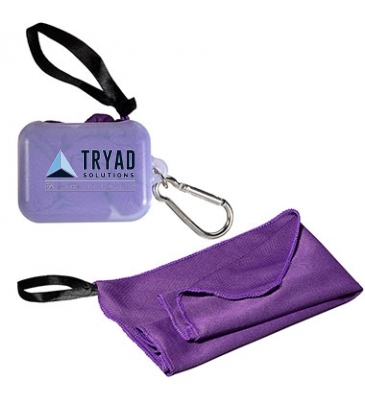 Cooling Towel in Carabiner Case