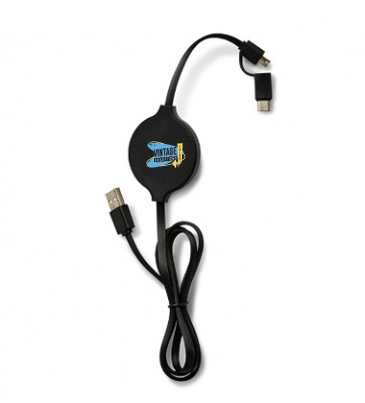 Duo Wireless Charging Pad with Integrated Charging Cable