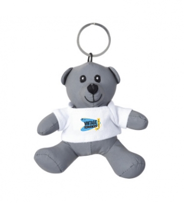 Mini Reflective Bear Key Tag