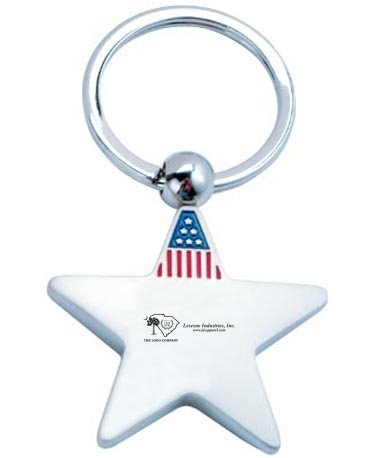Metal American Flag Key Chain