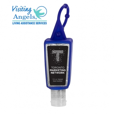 1 oz. Clear Sanitizer in Trapezoid Bottle With Sleeve