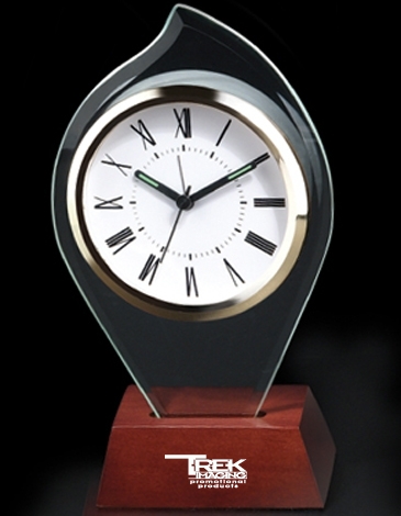 Flame On Wood Alarm Clock