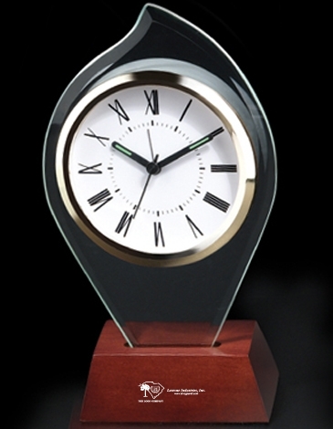 Flame On Wood Alarm Clock