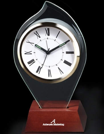 Flame On Wood Alarm Clock
