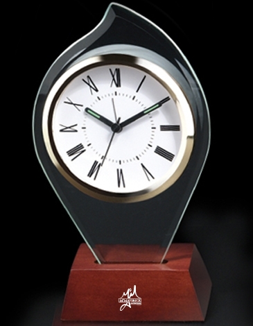 Flame On Wood Alarm Clock