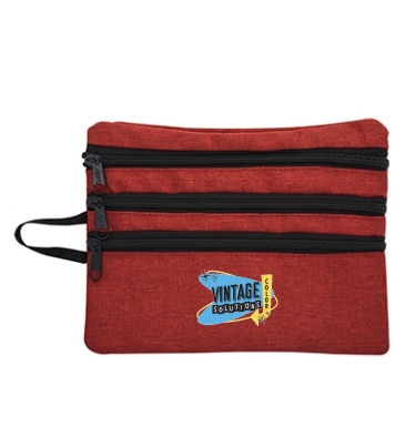 Heathered Tech Accessory Travel Bag