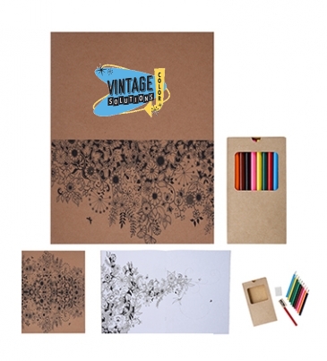 Adult Coloring Book With Colored Pencils