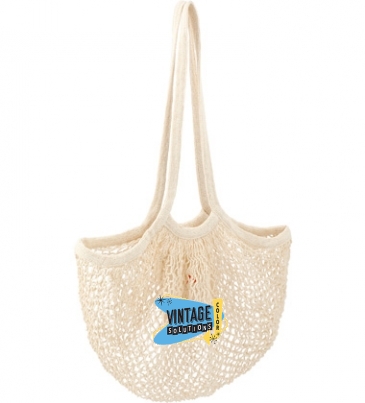 Riviera Cotton Mesh Market Bag w/Zippered Pouch