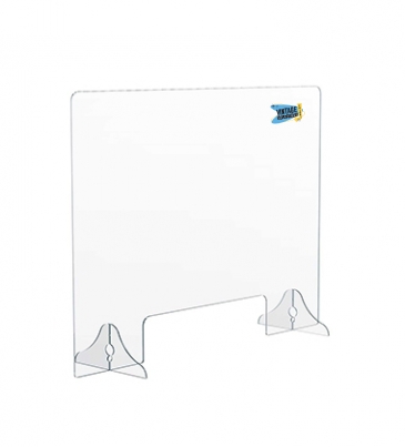 1/8" Thick Distancing Barrier With Acrylic Legs