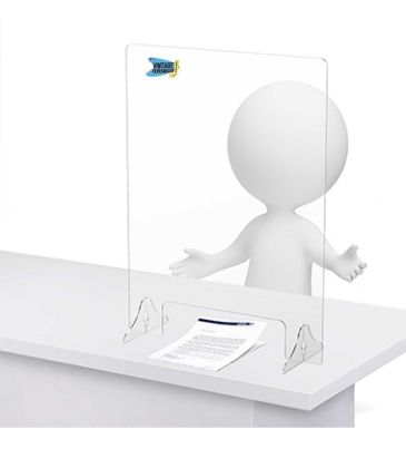 1/8" Distancing Barrier With Acrylic Legs