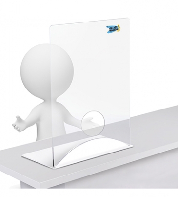 ¼" Thick Distancing Barrier With Acrylic Base