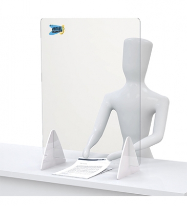 ¼" Large Distancing Barrier With Acrylic Legs