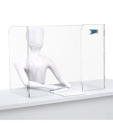 ¼" Thick Distancing Barrier With Three Panels