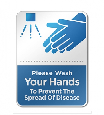 6" X 8" Hand Wash Reminder Sign