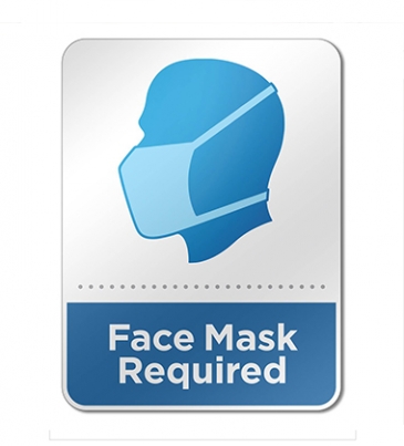 6" X 8" Face Mask Wall Sign
