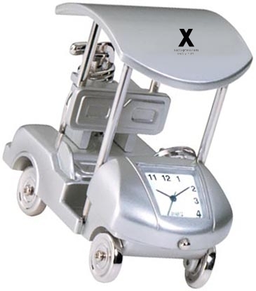 Metal Golf Cart Clock