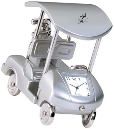 Metal Golf Cart Clock