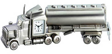 Metal Oil Tanker Clock