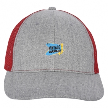 Hayden Heathered Mesh Back Cap_Embroidered