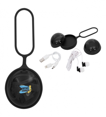 3-in-1 Charging Cable & Earbuds Ball