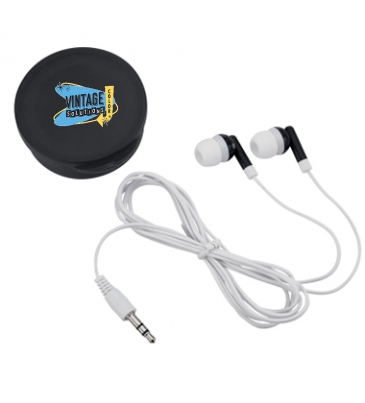 Earbuds in Case With Antimicrobial Additive