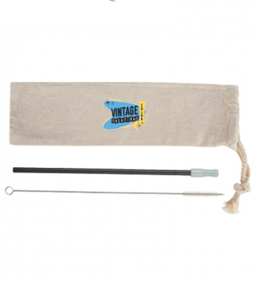 Park Avenue Stainless Straw Kit With Cotton Pouch