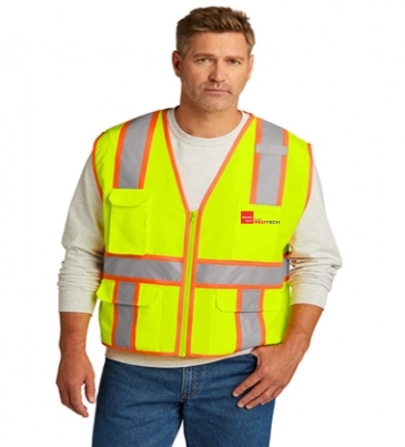 CornerStone® ANSI 107 Class 2 Surveyor Zippered Two-Tone Vest