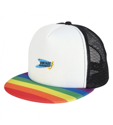Rainbow Trucker Cap_Silkscreen