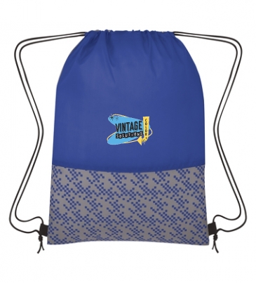 Lil' Bit Reflective Non-Woven Drawstring Bag