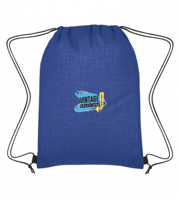 Crosshatch Non-Woven Drawstring Bag