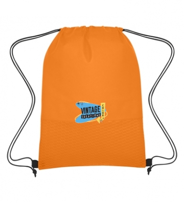 Wave Design Non-Woven Drawstring Bag