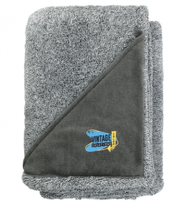 Heathered Look Fuzzy Fleece Blanket 50x60