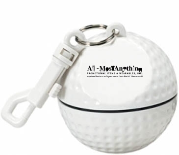 Rain Poncho In Golf Ball Sportsafe With Clip