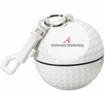 Rain Poncho In Golf Ball Sportsafe With Clip
