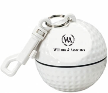 Rain Poncho In Golf Ball Sportsafe With Clip