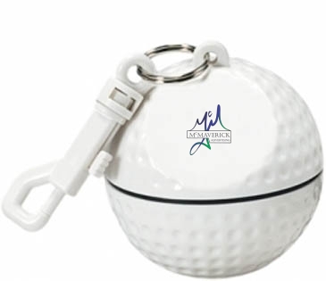 Rain Poncho In Golf Ball Sportsafe With Clip