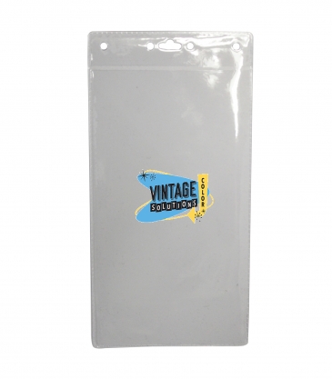 Vinyl Badge Holder Pouch-8" x 4"