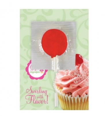 Greeting Card with Candy-Lollipop