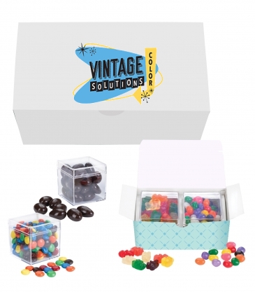 Cube Shaped Candy Set_Metallic Milk Chocolate Buttons