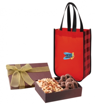 Executive Gift Set With Northwoods Laminated Non-Woven Tote Bag