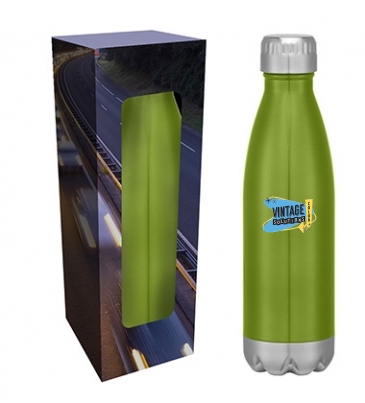 16 oz. Swiggy Bottle With Custom Window Box