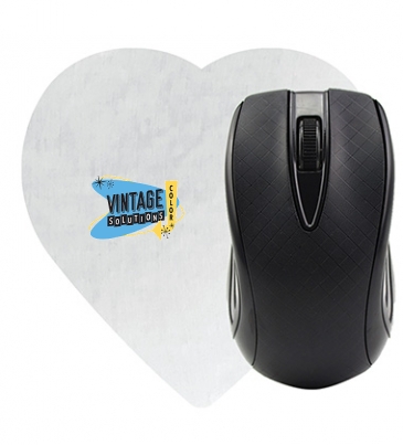 Heart Shaped Computer Mouse Pad - Dye Sublimated