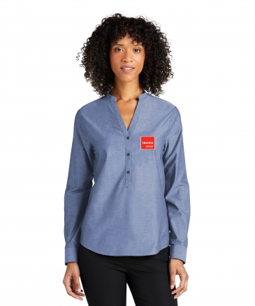 Port Authority® Ladies Long Sleeve Chambray Easy Care Shirt