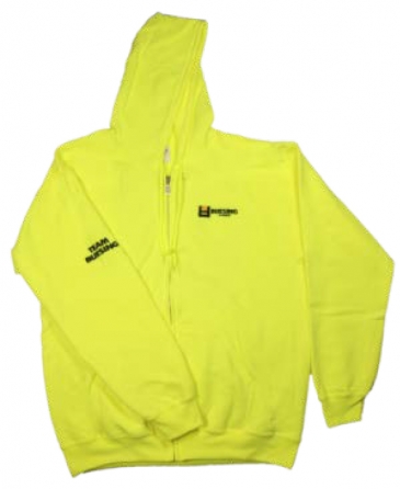 Safety Yellow Full Zip Hoodie